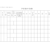 구인접수대장(별지제17호서식)